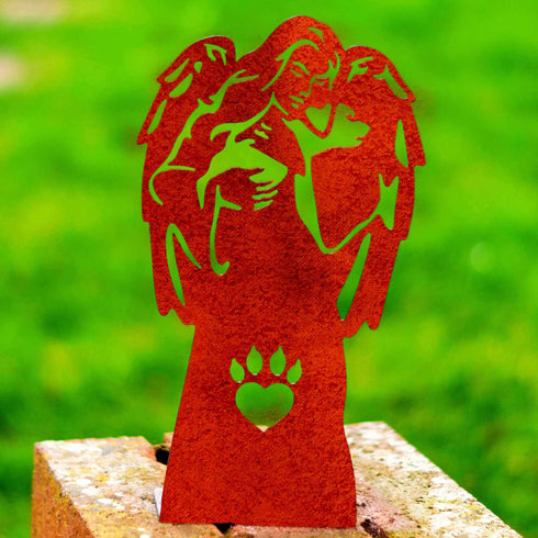 Dog Loss Garden Memorial Statue Angel Figurine Pet Grave Marker Ornament